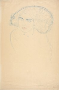Kadın Başı, c. 1916. by Gustav Klimt