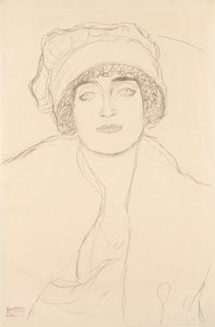 Şapkalı Portre, 1917-118 by Gustav Klimt