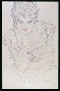 Sağ El Çenede Portre, c.1917-18 by Gustav Klimt