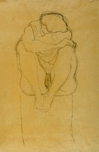 oturan kadın by Gustav Klimt