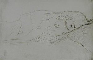 uyku çıplak by Gustav Klimt