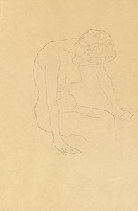 Çıplak Kadın Çalışması, c.1908-1909 by Gustav Klimt