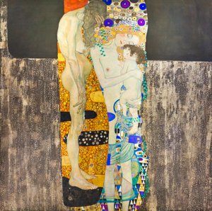 kadının üç yaşı by Gustav Klimt