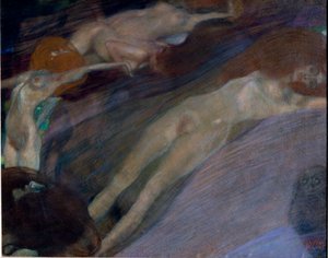 Gustav Klimt (1862-1918) tarafından su ajite boyama. 1898 loş 52x65 cm Avusturya Galerisi Belvedere, Viyana. by Gustav Klimt