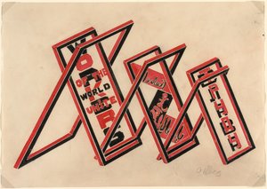 Propaganda Standı (Dünyanın İşçileri Birleşin) by Gustav Klutsis
