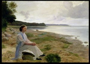 Sahilde (tuval üzerine yağlı boya) by Gustav Vermehren