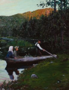 göl kenarında bir pazar akşamı by Gustav Wentzel