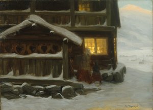 Noel konukları (tuval üzerine yağlı boya) by Gustav Wentzel