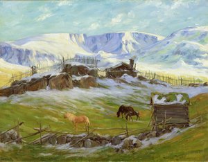 Dağın üzerinde sabah güneşi, Vaga (tuval üzerine yağlı boya) by Gustav Wentzel