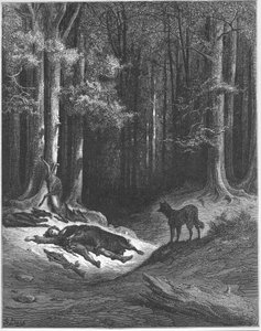 Le loup et le chasseur - Kurt ve avcı - Jean de La Fontaine