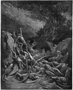 Kayıp cennet: düşmüş melekler. Gustave Dore