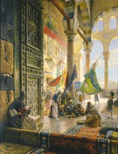 Emevi camiinin ön avlusu, Şam, 1890