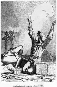 Gavroche sadece tekrar ayağa kalkmak için düşmüştü, Victor Hugo