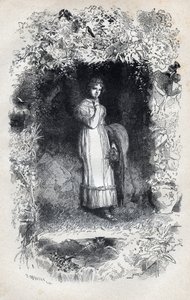 Tholomyes tarafından aşık Fantine portresi - Victor Hugo (1802-1885) 1862 tarafından "Sefiller - Birinci bölüm: Fantine" için Gustave Brion (1824-1877) tarafından illüstrasyon