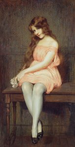 Kırmızı Elbiseli Genç Kız by Gustave Brisgand