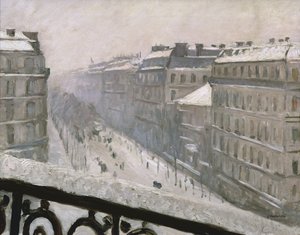 Karda Boulevard Haussmann, 1879 veya 1881 by Gustave Caillebotte