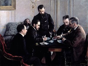 Bezique Oyunu, 1881 by Gustave Caillebotte