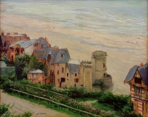 Trouville, plaj ve villalar by Gustave Caillebotte