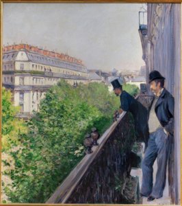 Bir balkon, Boulevard Haussmann by Gustave Caillebotte