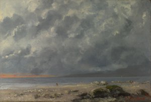 plaj sahnesi by Gustave Courbet