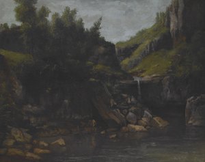 Kayalık Manzarada Çağlayan, 1872-4 dolayları (tuval üzerine yağlıboya) by Gustave Courbet