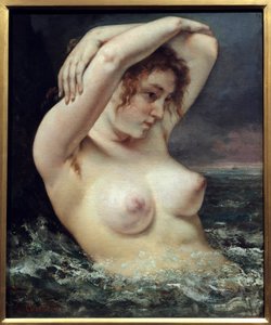 dalgalı kadın by Gustave Courbet