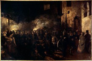 Yangınla uğraşan itfaiyeciler Gustave Courbet (1819-1877) 1850 Güneş. 3,88x5,8 m Paris, Musee du petit palais by Gustave Courbet