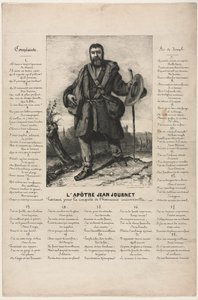 Jean Journet Evrensel Uyumun Fethi için Ayrılırken, 1850. by Gustave Courbet
