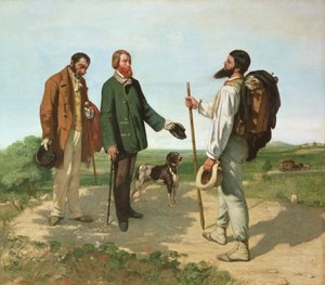 Toplantı veya Merhaba Bay Courbet by Gustave Courbet