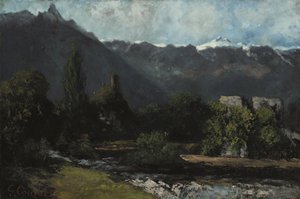 Le Glacier (tuval üzerine yağlıboya) by Gustave Courbet