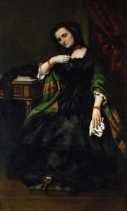 Madam Auguste Cuoq Mathilde Desportes, 1827-1910, yaklaşık. 1852-57. by Gustave Courbet