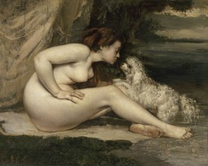 Köpekli Çıplak Kadın, 1861-1862