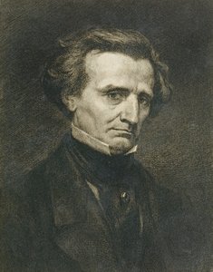A. Gilbert tarafından kazınmış Hector Berlioz (1803-69) portresi, pub. 