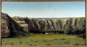 Flagey çevresindeki kayalık manzara. Gustave Courbet