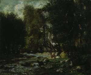 Les Puits-Noir Çayı, c. 1855. by Gustave Courbet