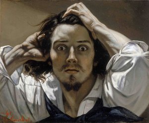 Çaresiz Adam Otoportresi by Gustave Courbet