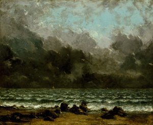 Deniz, 1865 dolayları (tuval üzerine yağlı boya) by Gustave Courbet