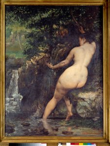Kaynak veya yüzen kaynakta Resim Gustave Courbet (1819-1877) 1868 Sun. 1,28x0,97 m Paris, Orsay Müzesi by Gustave Courbet