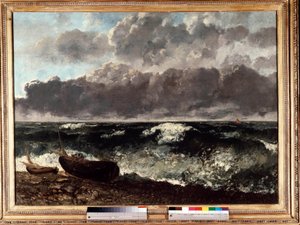 Fırtınalı deniz dalga diyor. Gustave Courbet