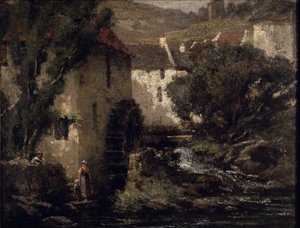 Su Değirmeni (tuval üzerine yağlı boya) by Gustave Courbet