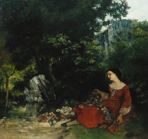Garlandlı Kadın; Femme a la Guirlande, 1856 by Gustave Courbet