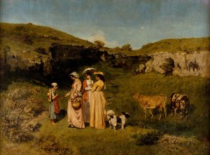 Köyün Genç Hanımları by Gustave Courbet