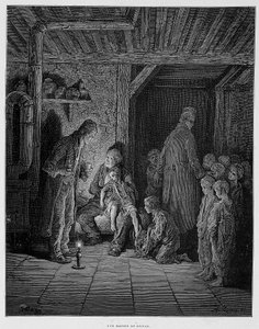 Bir sığınak evi - Gustave Dore tarafından “” Londra