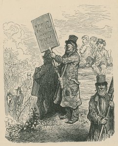 Protestoda pankart tutan bir adam by Gustave Dore