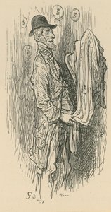 Kumaş tutan bir adam by Gustave Dore