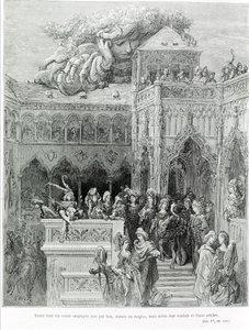 Gargantua'dan (1534) sonra François Rabelais'in (1483 - 1553) tüm yaşamları yasalara, tüzüklere veya kurallara göre değil, iradelerine ve açık iradelerine göre uygulandı. Gustave Dore (1832-1883) tarafından oyulmuş. by Gustave Dore
