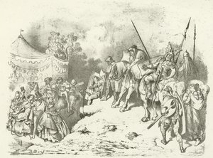 Torunlarının Kostümünü Düşünen Eski Bir Briton (gravür) by Gustave Dore