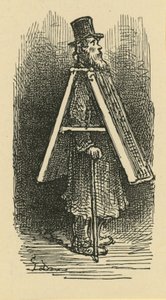 Sandviç adamı tasvir eden bir illüstrasyon by Gustave Dore