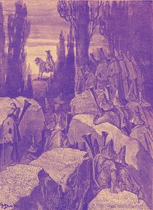 Baron Münchausen: Otoyolcular / haydutlar, Doré tarafından. by Gustave Dore