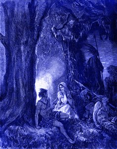 Chactas ve Atala, Doré tarafından gravür. by Gustave Dore